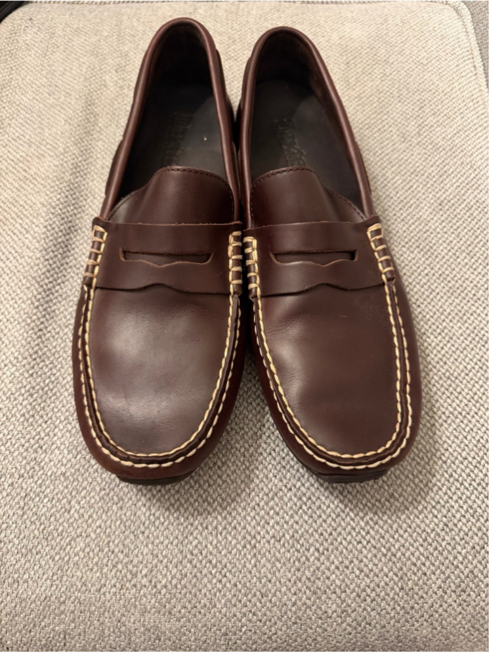 Dexter brown leather penny driving loafers sz 10